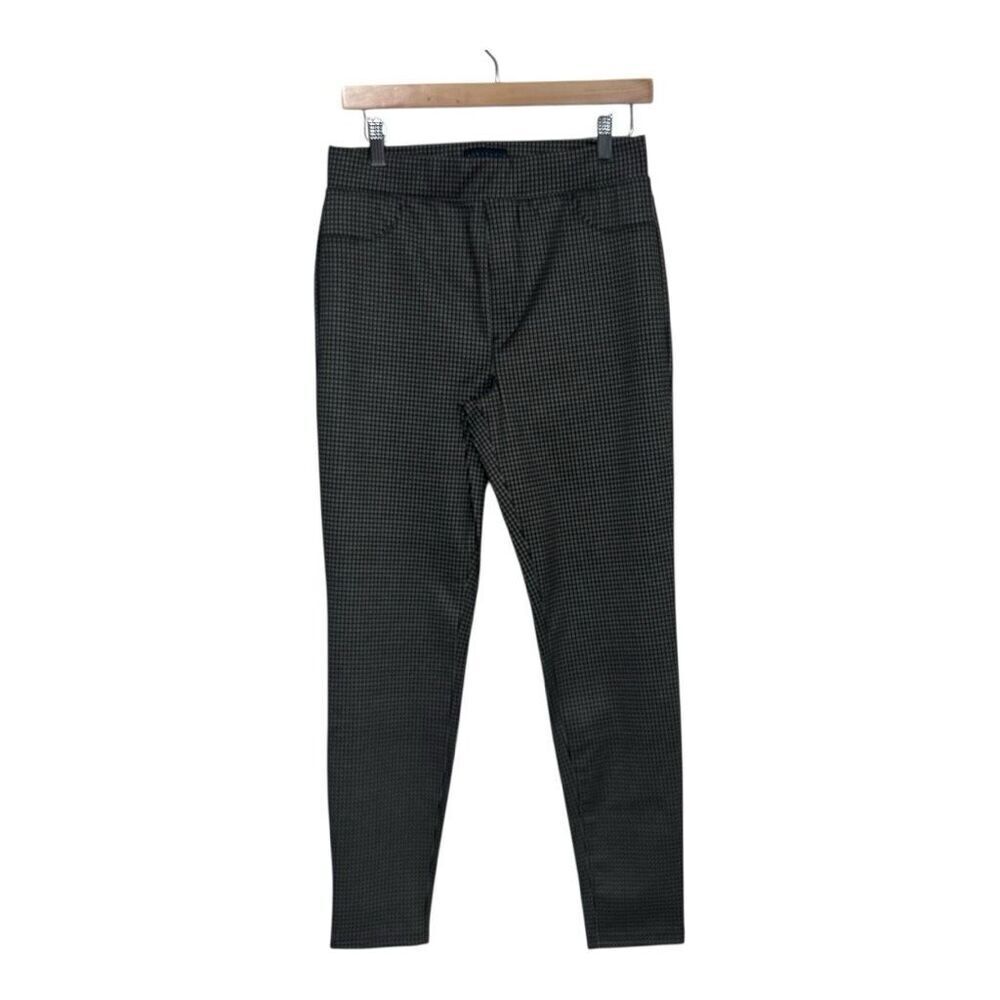 Sanctuary Black Gray Plaid Pull On Leggings Preppy Pants Skinny Leg Sz medium St